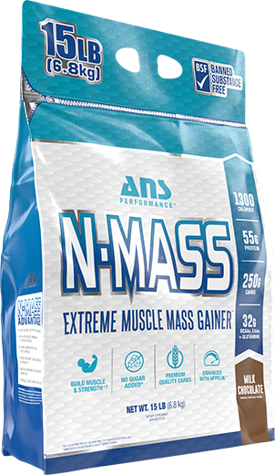 ANS PERFORMANCE - N-MASS 增重增肌蛋白粉 15磅 (6.8kg) (牛奶朱古力味)