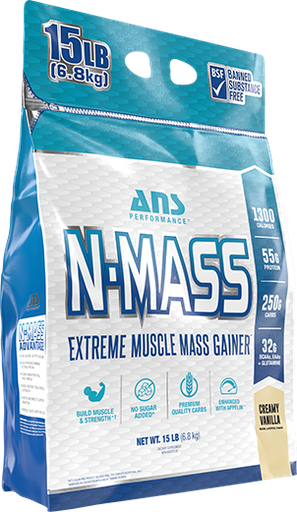 ANS PERFORMANCE - N-MASS 增重增肌蛋白粉 15磅 (6.8kg) (雲呢拿味)